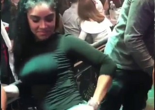 Goofy girl turns the party up